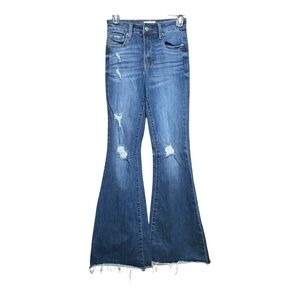 Women's Distressed Insane Gene Flare Jeans 0